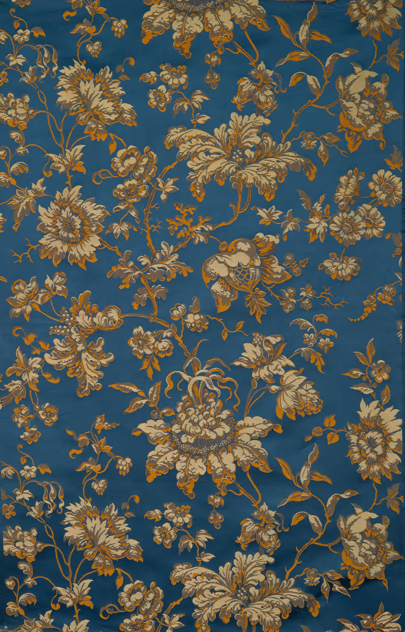 Lampas 2 Lats Fond Satin de Roux