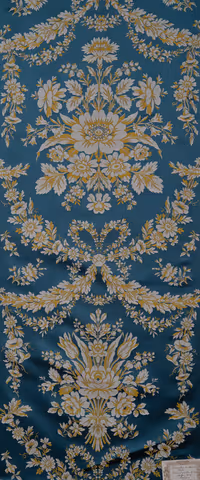 Gros bleu  trame creme